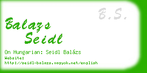 balazs seidl business card
